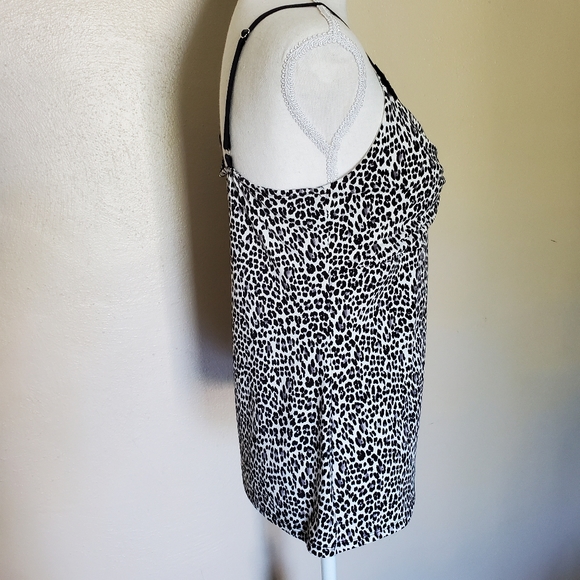 White House Black Market Lepoard Animal Print Tank Top Large - Picture 2 of 6